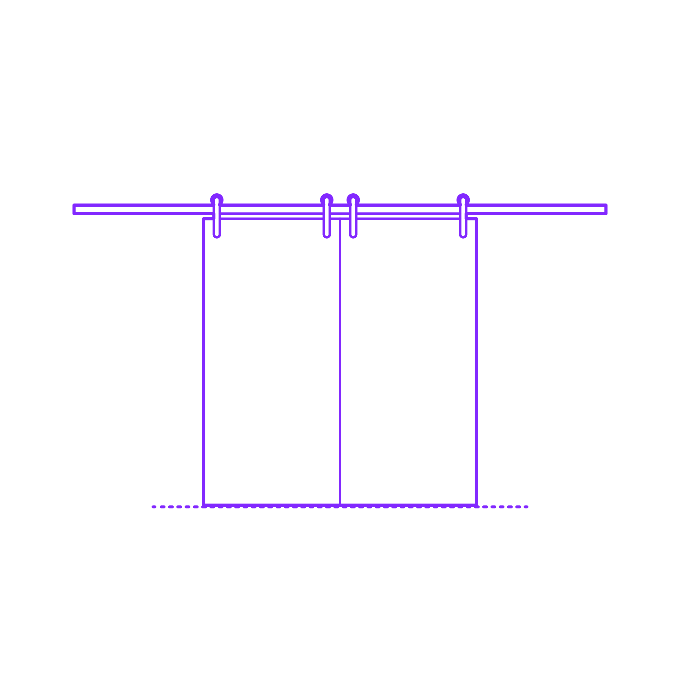 Buildings Surface Mounted Doors Bi Parting Solid Flush Outline Svg File Free Vectors